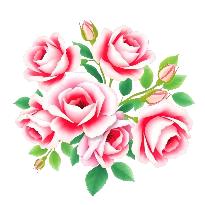 Elegant Pink Rose Bouquet – Free Clipart