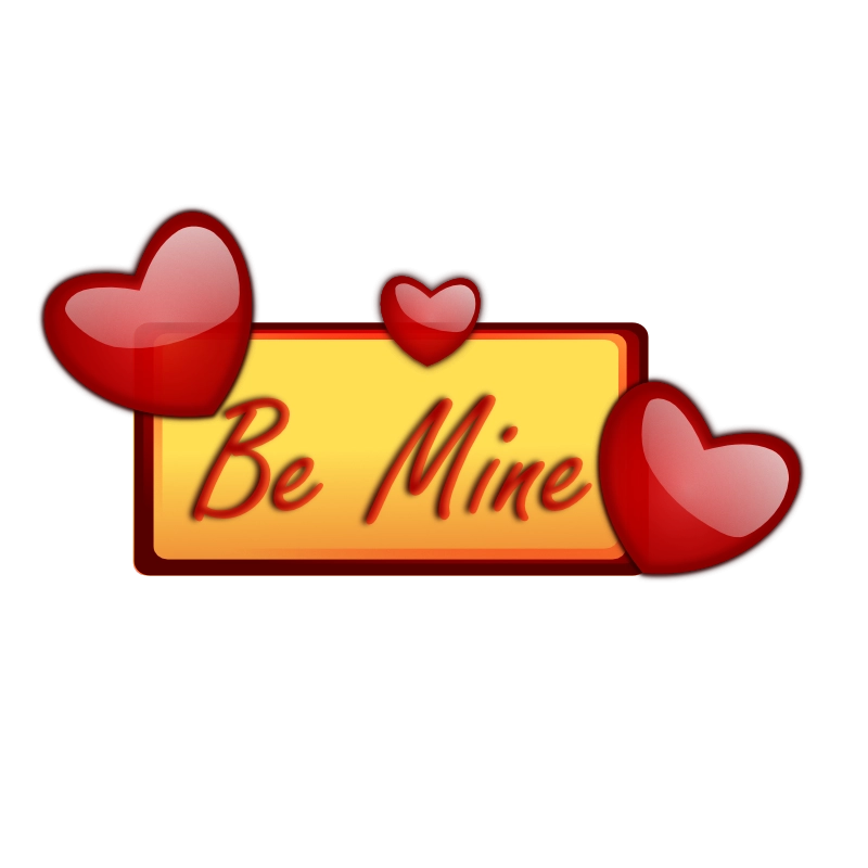 “Be Mine” Valentine’s Day Clipart: Free Romantic Banner Design (PNG & SVG)