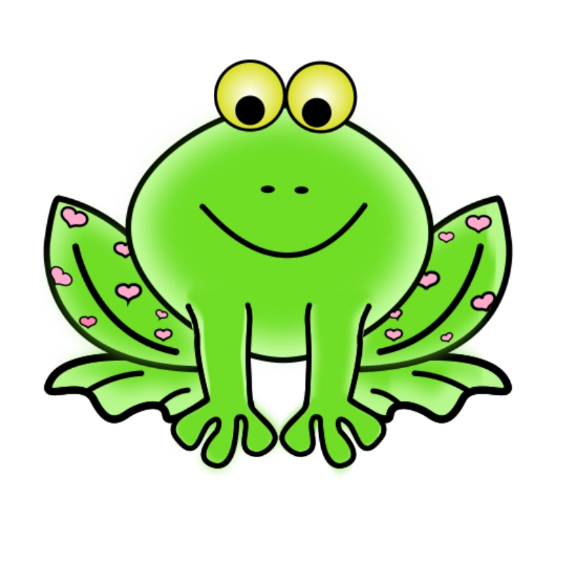 Free Valentine’s Day Frog Clipart with Hearts (PNG & SVG)