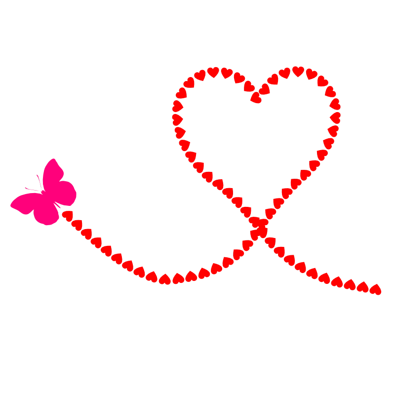 Free Beautiful “Butterfly Trail” Valentine Clipart! (PNG and SVG)