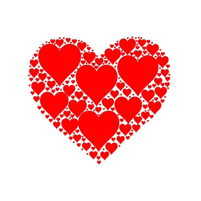 Free Heart of Hearts Valentine’s Day Clipart for Romantic Designs (PNG & SVG)