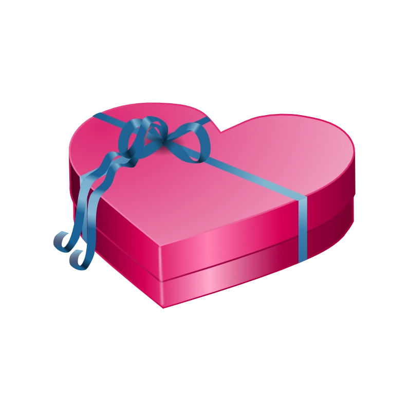 Free Valentine’s Day Heart Gift Box Clipart! (PNG & SVG)
