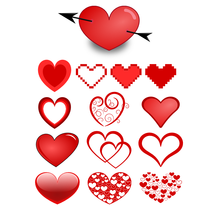 Stunning Heart Collection Clip Art – Free Download (PNG & SVG)