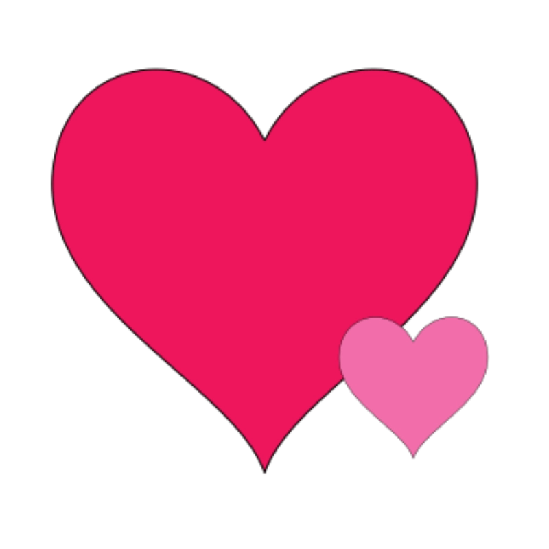 Free and Simple Yet Beautiful Two-Tone Valentine’s Day Heart Clipart! (PNG & SVG)